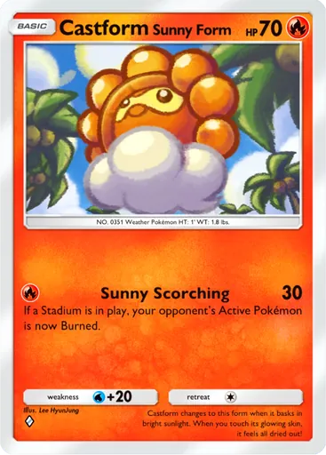 Castform Sunny Form card image