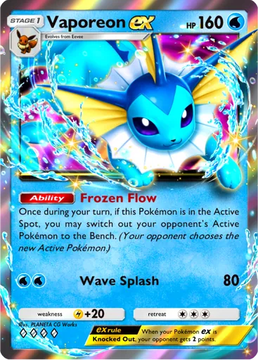 Vaporeon ex card image